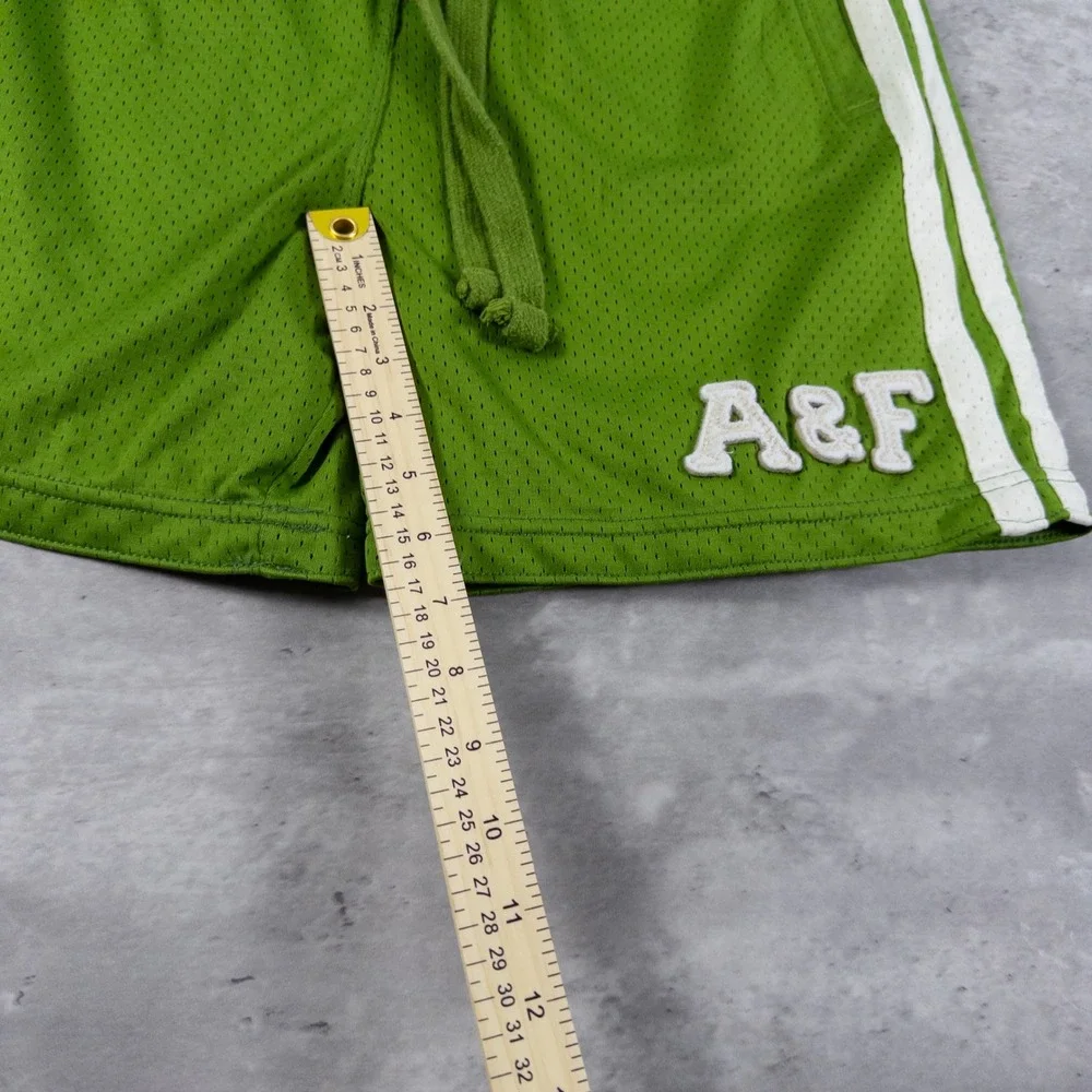 y2k abercrombie & fitch mesh shorts green mens small